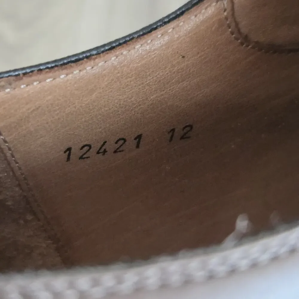 MAGNANNI Gray Men's EU 48/US 12 Leather Loafers Shoes MONKSTRAP SPAIN MEN BUCKLE